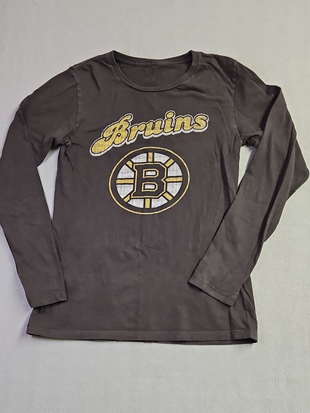 Bruins Long-Sleeve Juniors' Tee - Black and Gold
